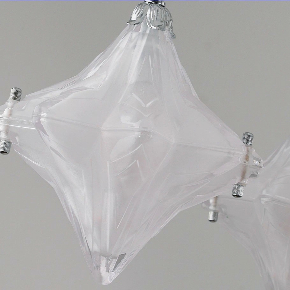 French-Style Murano Retro Star Glass Chandelier