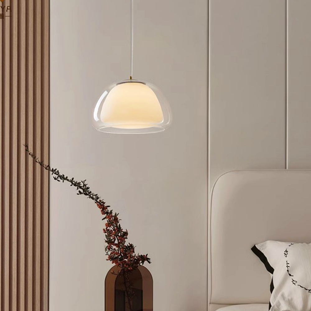 Modern Organic Glass Dome Pendant Light
