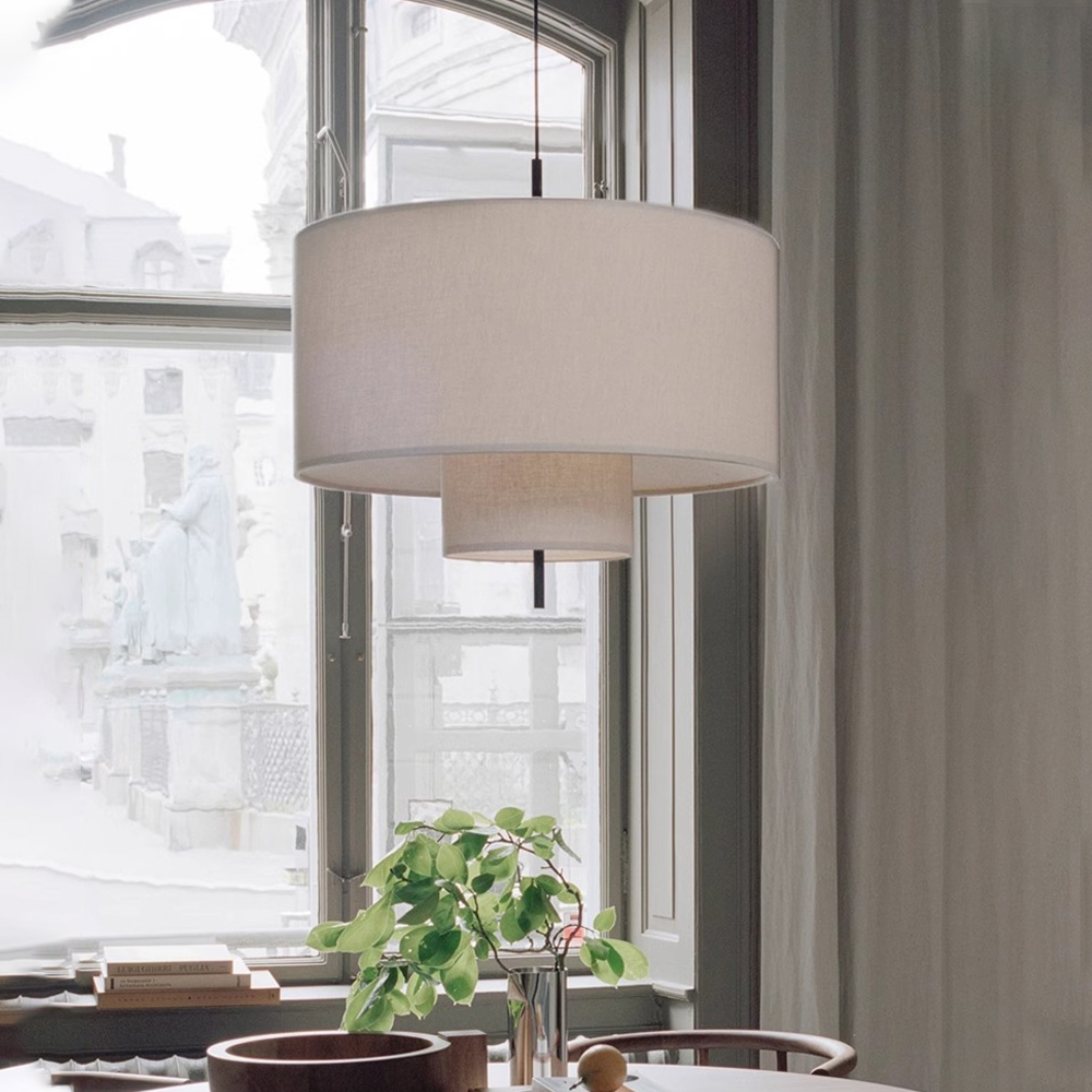 Wabi-sabi Style Nordic Fabric Chandelier Living Room Decorative Lamp