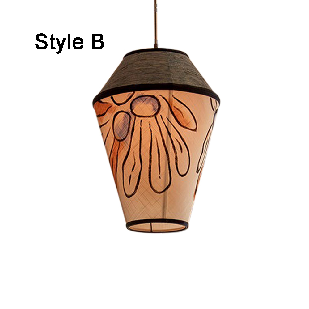 Japanese Restaurant Fabric Pendant Chandelier Designer New Chinese Style B&B Loft Living Room Wabi-sabi Lamp Fixture