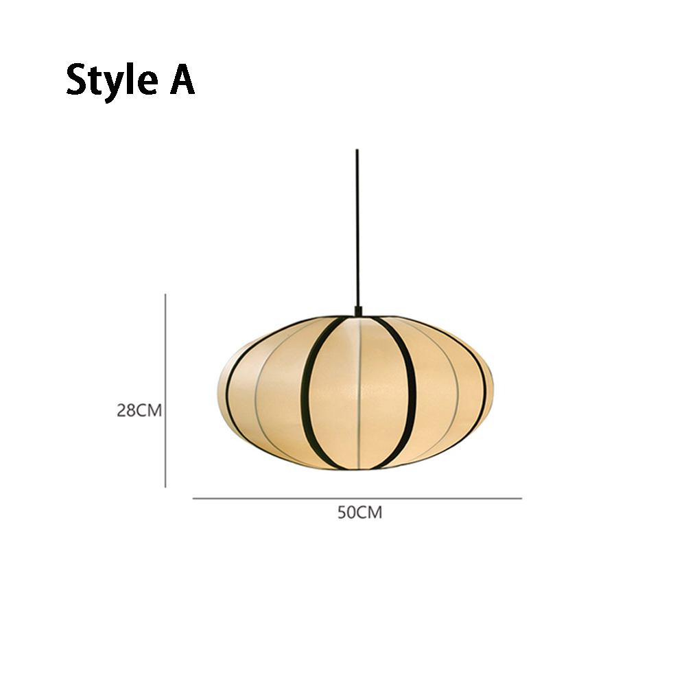 Living Room Satin Chandelier Japanese Medieval Vintage Pendant Lamps Set