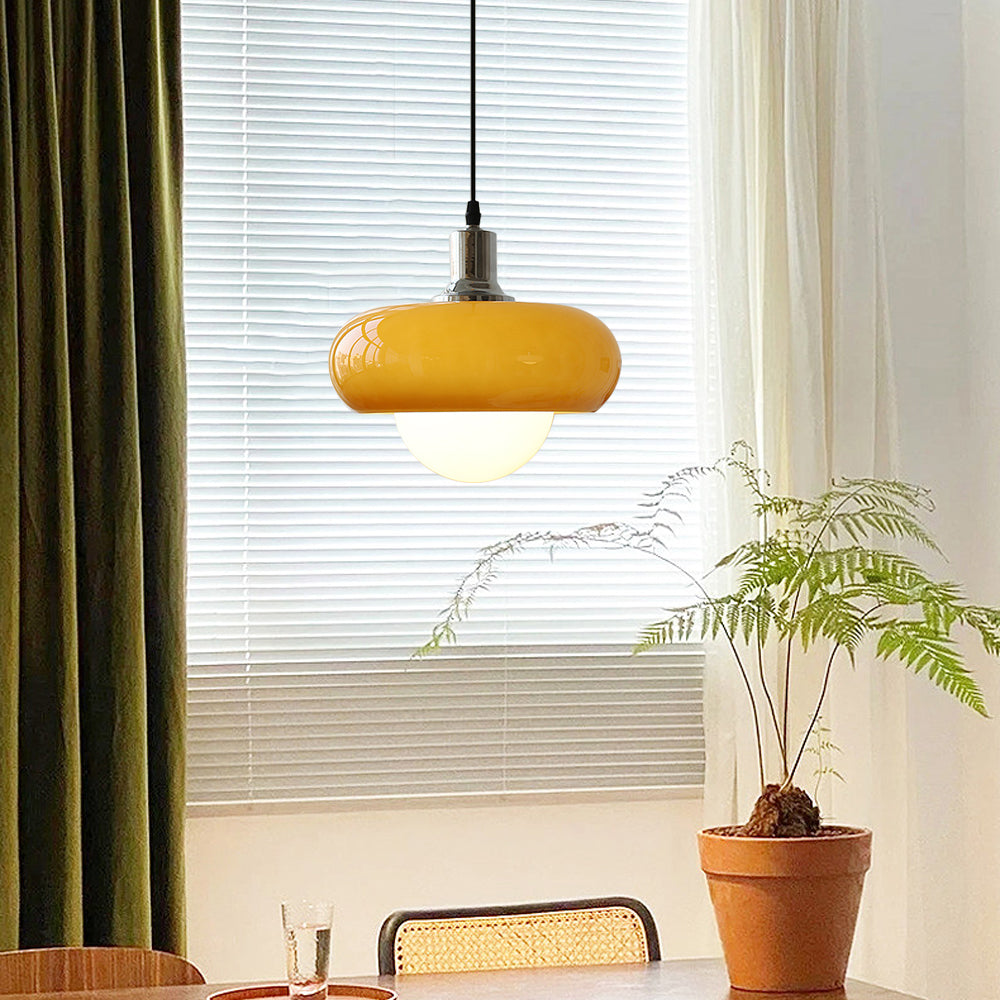 Mid Century Glass Pendant Light,Retro Hanging Pendants,Lighting 1970’s