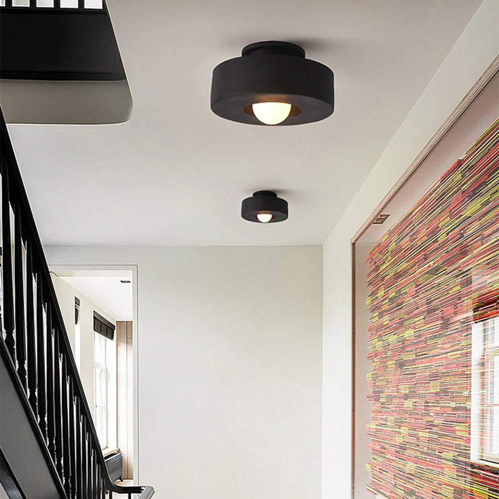 Nordic style Morandi Color Series Semi Embedded Ceiling Light