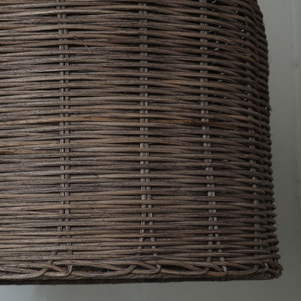 Natural Vine Wicker Rattan Lampshade Wabi-sabi Handmade Hanging Pendant Light
