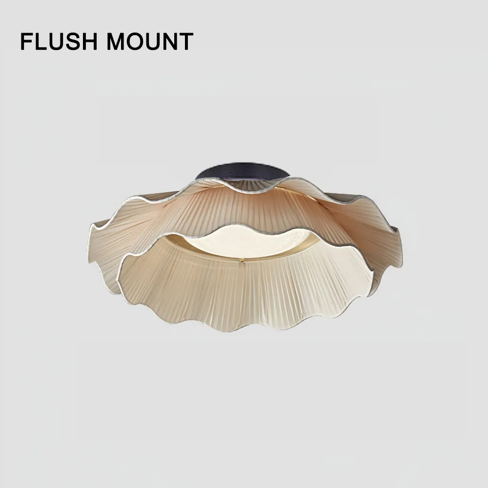 Double Layers Fabric LED White Dining Room Pendant Light