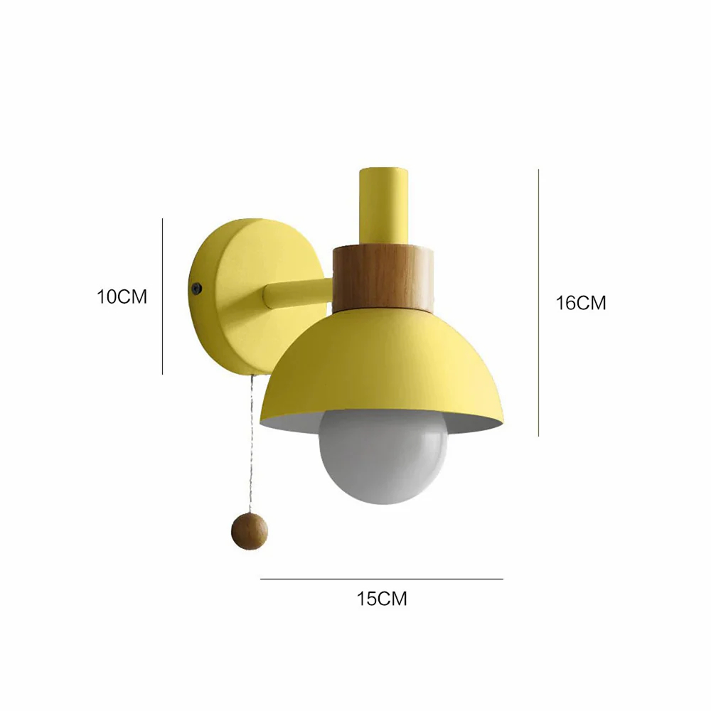 Macaron color matte dome wall lamp in living room foyer hallway