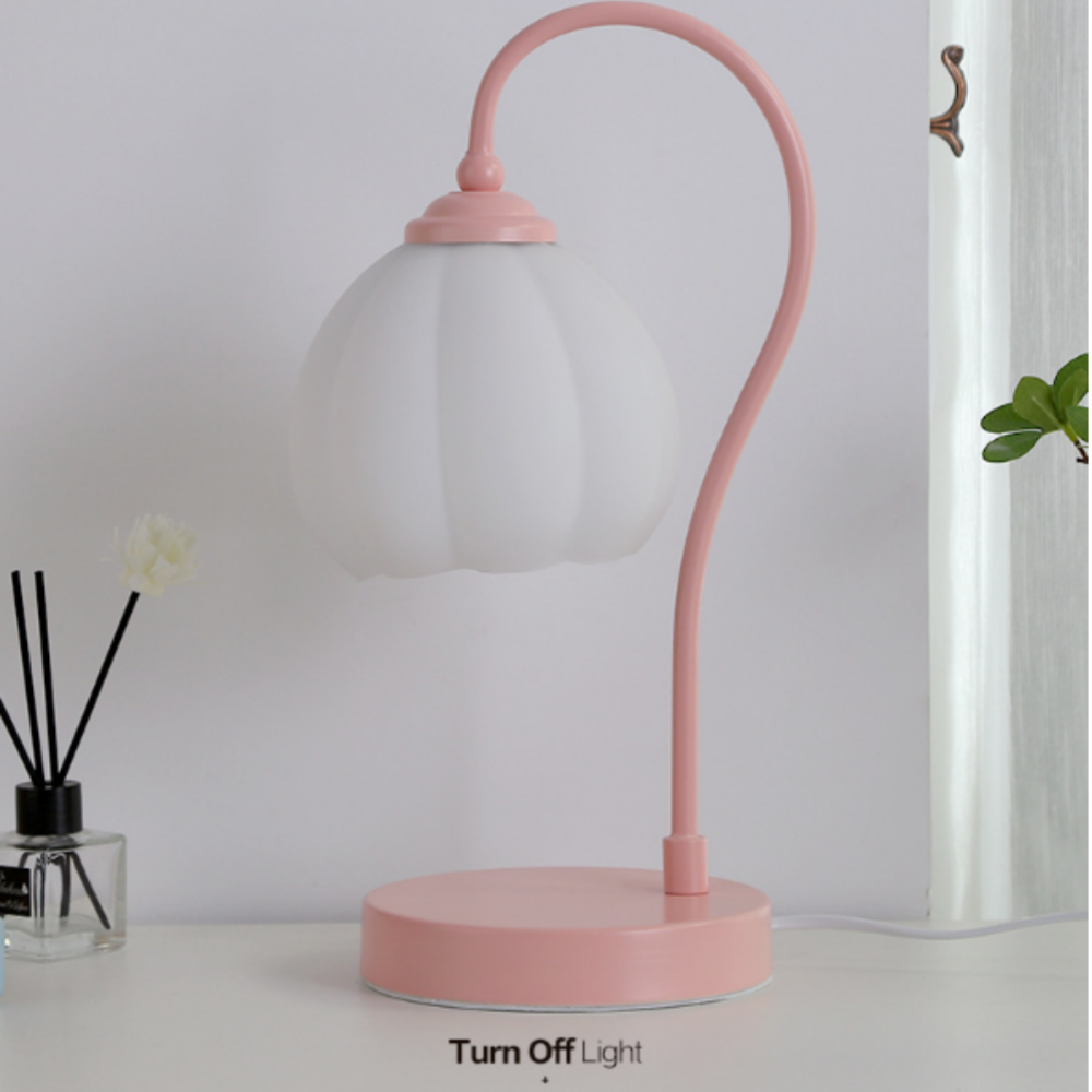 Bedroom desk lamp cream style bedside study flower bud creative eye protection night light