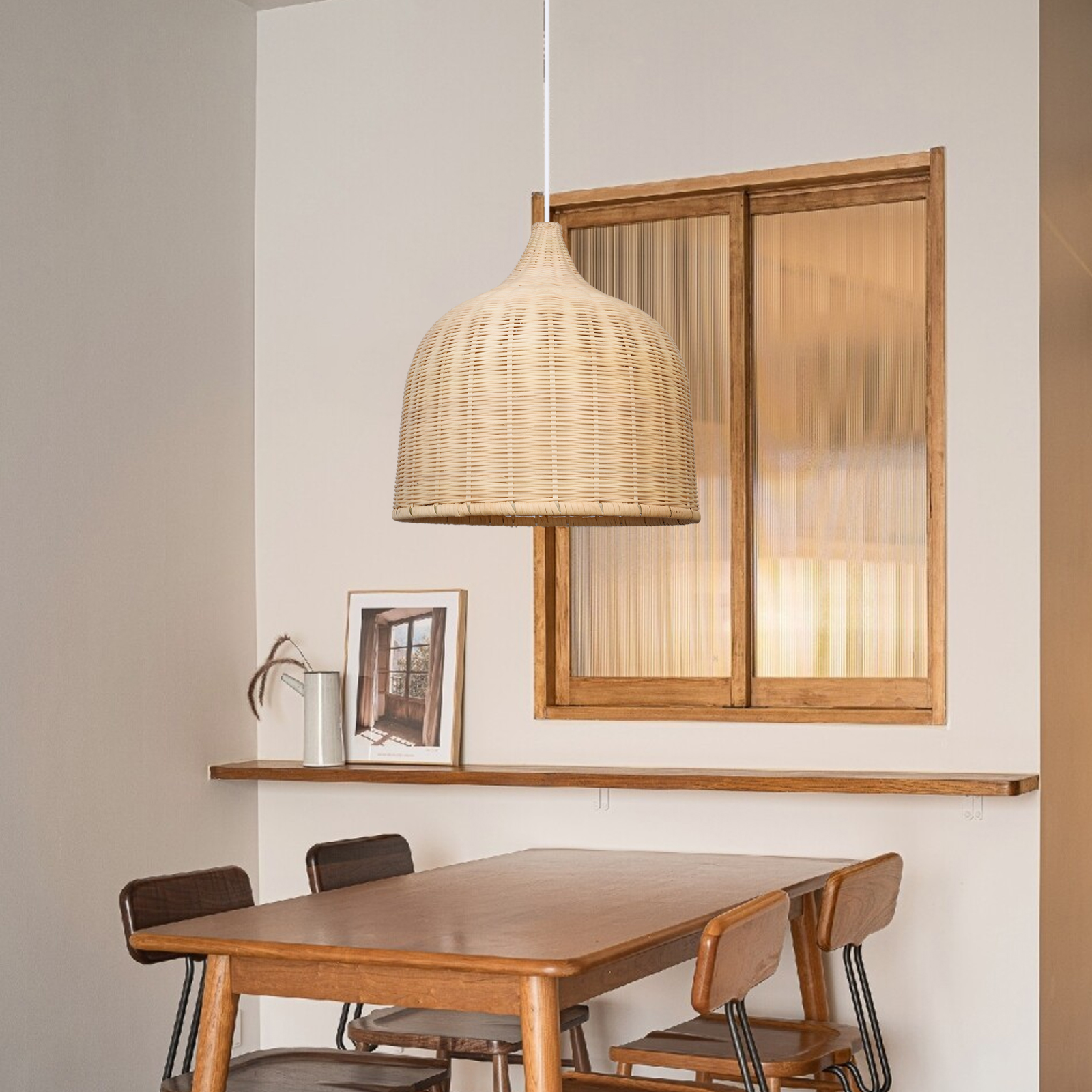 Japanese-style Southeast Asian Chandelier Creative Bamboo Rattan Lampshade