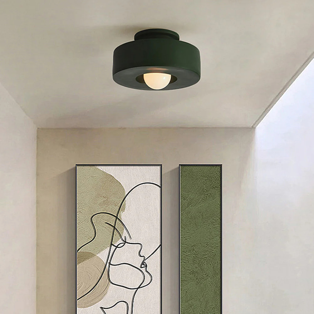 Nordic style Morandi Color Series Semi Embedded Ceiling Light