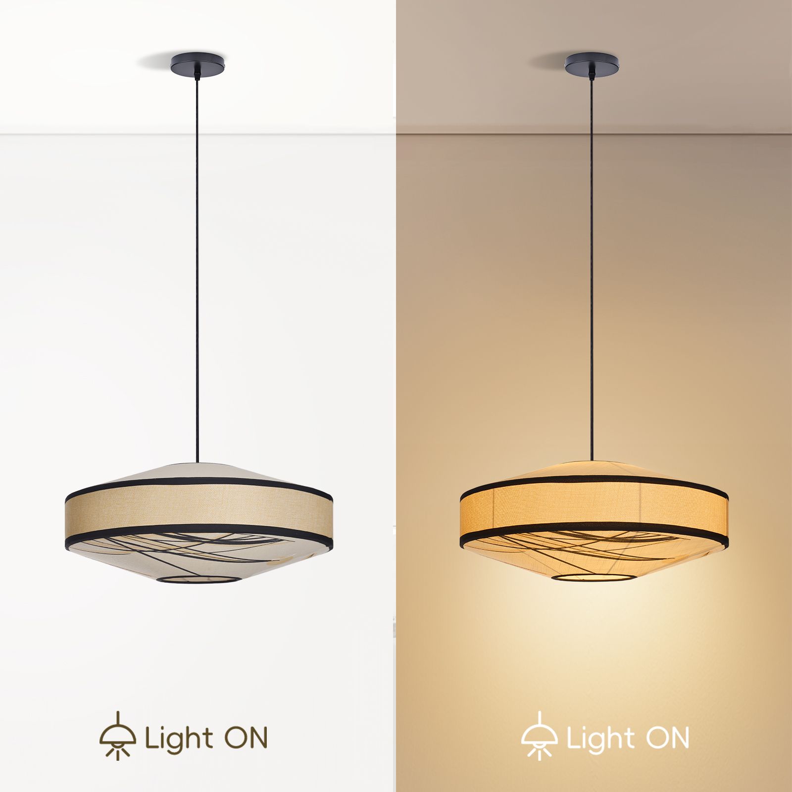 Japanese Restaurant Graffiti Fabric Pendant Light Chandelier Exhibition Hall Design