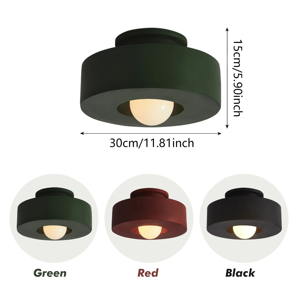 Nordic style Morandi Color Series Semi Embedded Ceiling Light