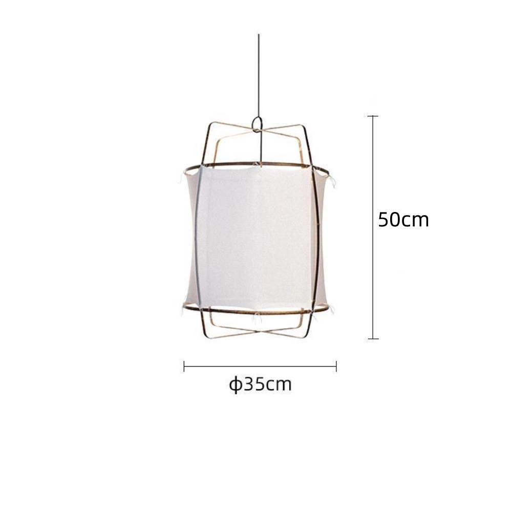 Japanese Retro Fabric Kongming Lantern Pendant Light Homestay Dining Room Chandelier