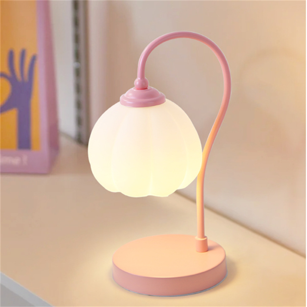 Bedroom desk lamp cream style bedside study flower bud creative eye protection night light