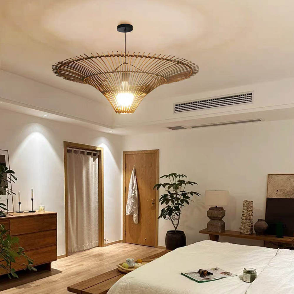 Large Modern Rattan Pendant Light Ceiling Lampshade