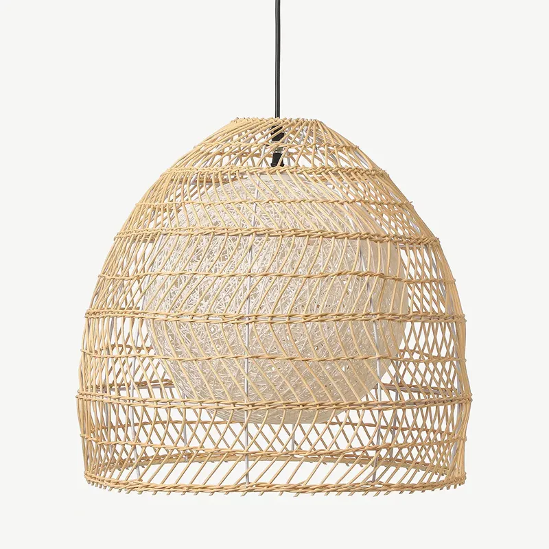 Luminaria Rattan Basket Pendant Light ampshade Simple Basket Rattan Chandelier