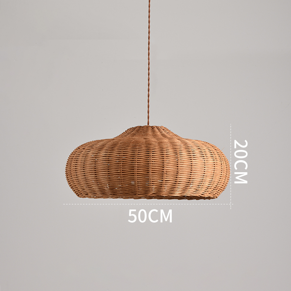 Wabi-sabi Rattan Hanging Light Bird's Nest Hand-woven Retro Lampshade