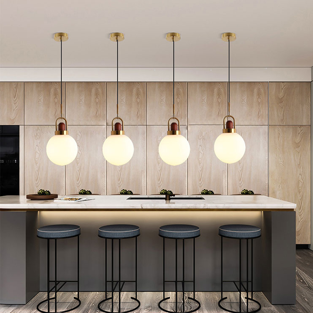 Milk White Glass Pendant Light Nordic Single Head Simple Creative Kitchen Bar Small Chandelier