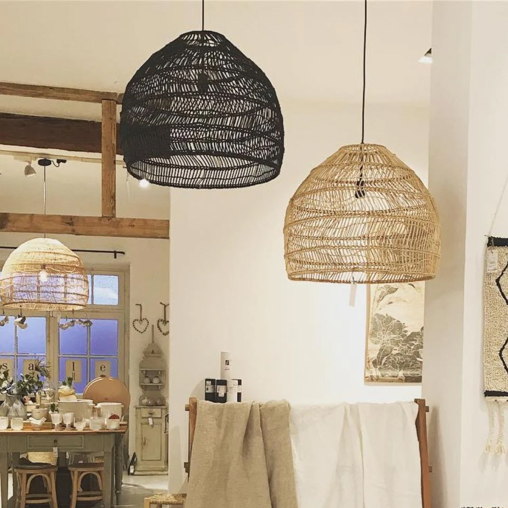Florida Dining Room Rattan Pendants Light Fixture