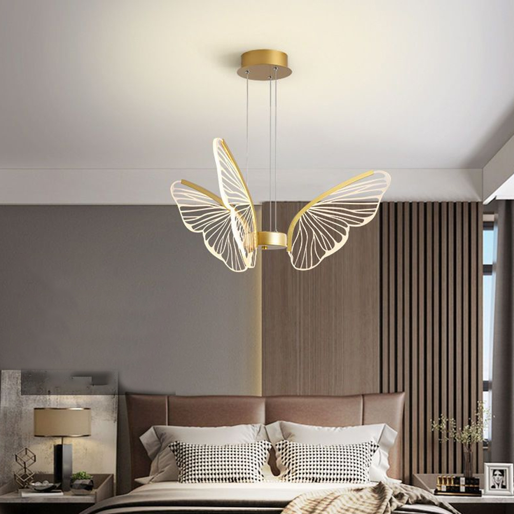 Luxury Postmodern Butterfly Chandelier Living Room Nordic Style Pendant Light