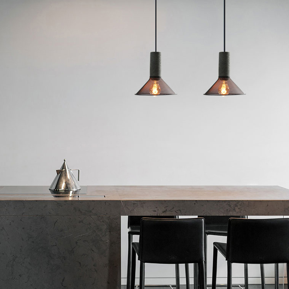 Industrial Style Pendant Lamps Nordic Restaurant Cement Hollow Metal Chandelier