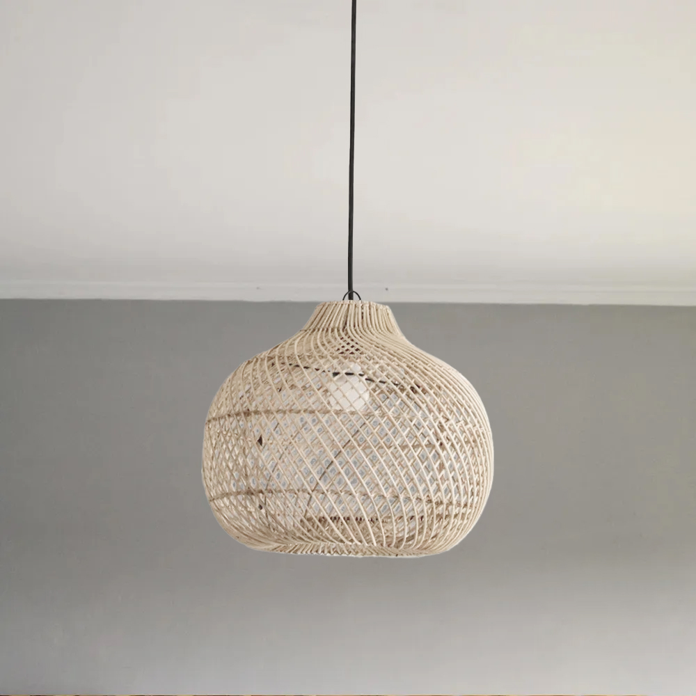 Vintage fresh and high-quality handmade rattan pendant Light