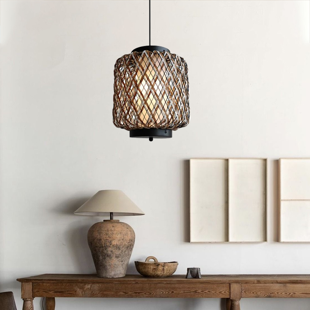 Outdoor Waterproof Lantern Chandelier Garden Balcony Rattan Decorative Lamps