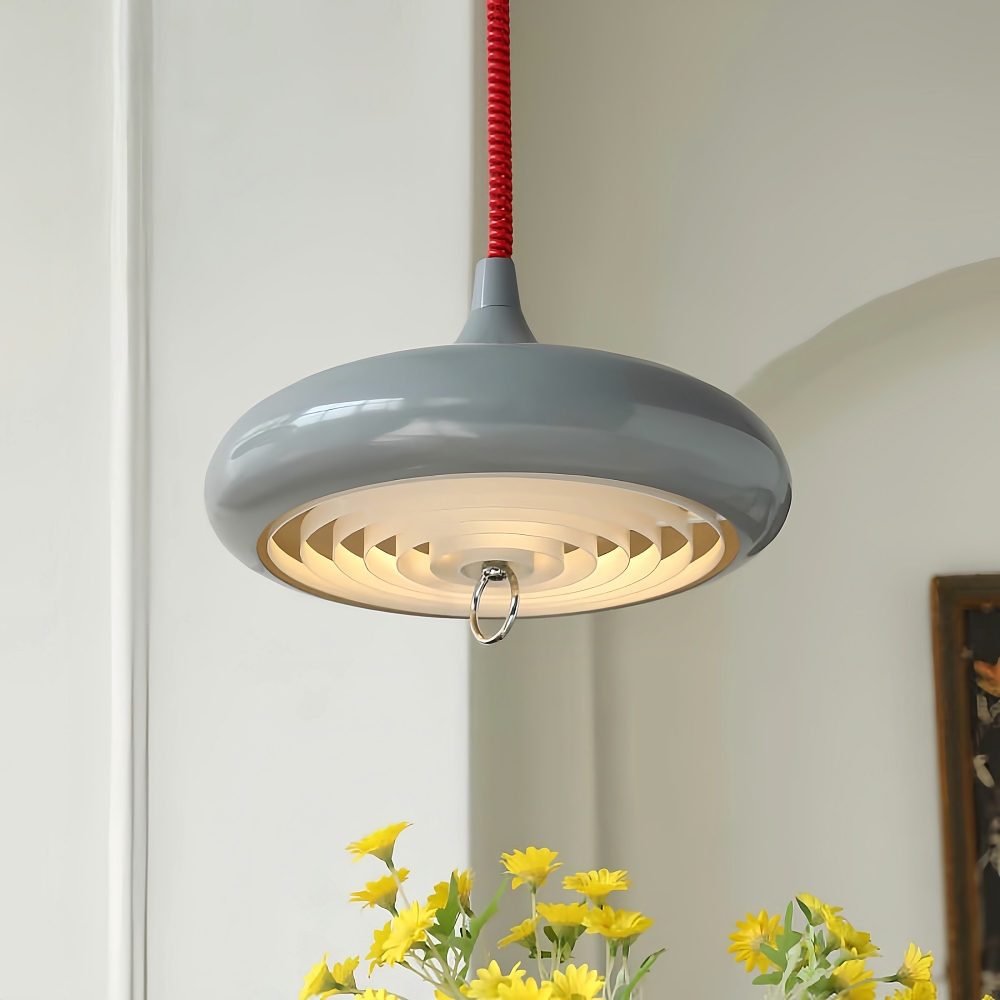 Bauhaus Retro Style Adjustable Solid Color Iron Pendant Light