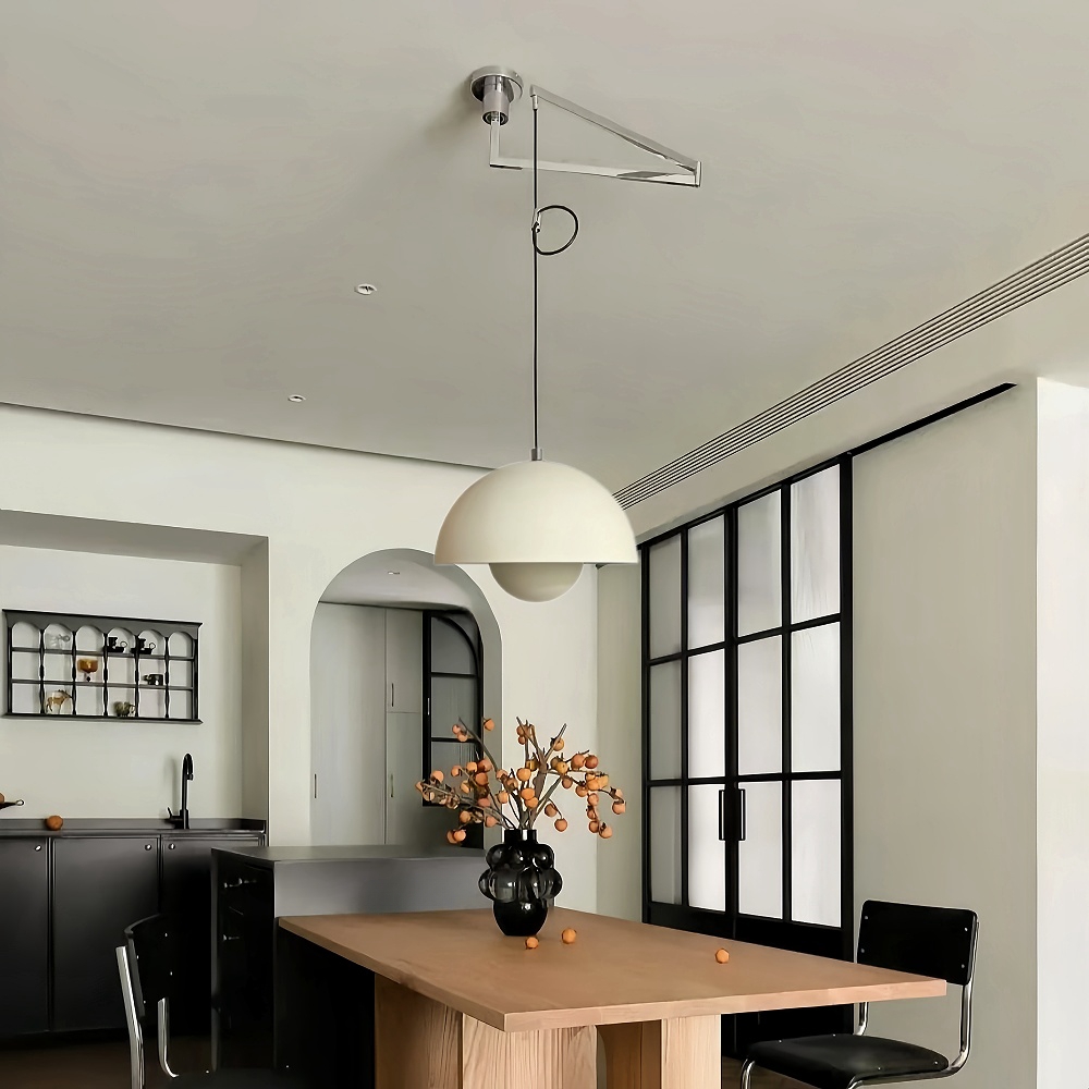 Adjustable Arm Metal Pendant Light Danish Flush Mount Flowerpot Dining Room Light