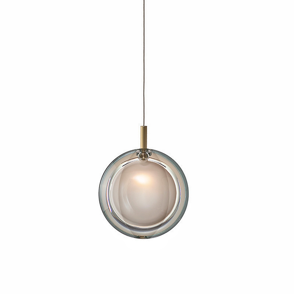 Modern Minimalist Restaurant Bar Counter Staircase Single Head Glass Chandelier