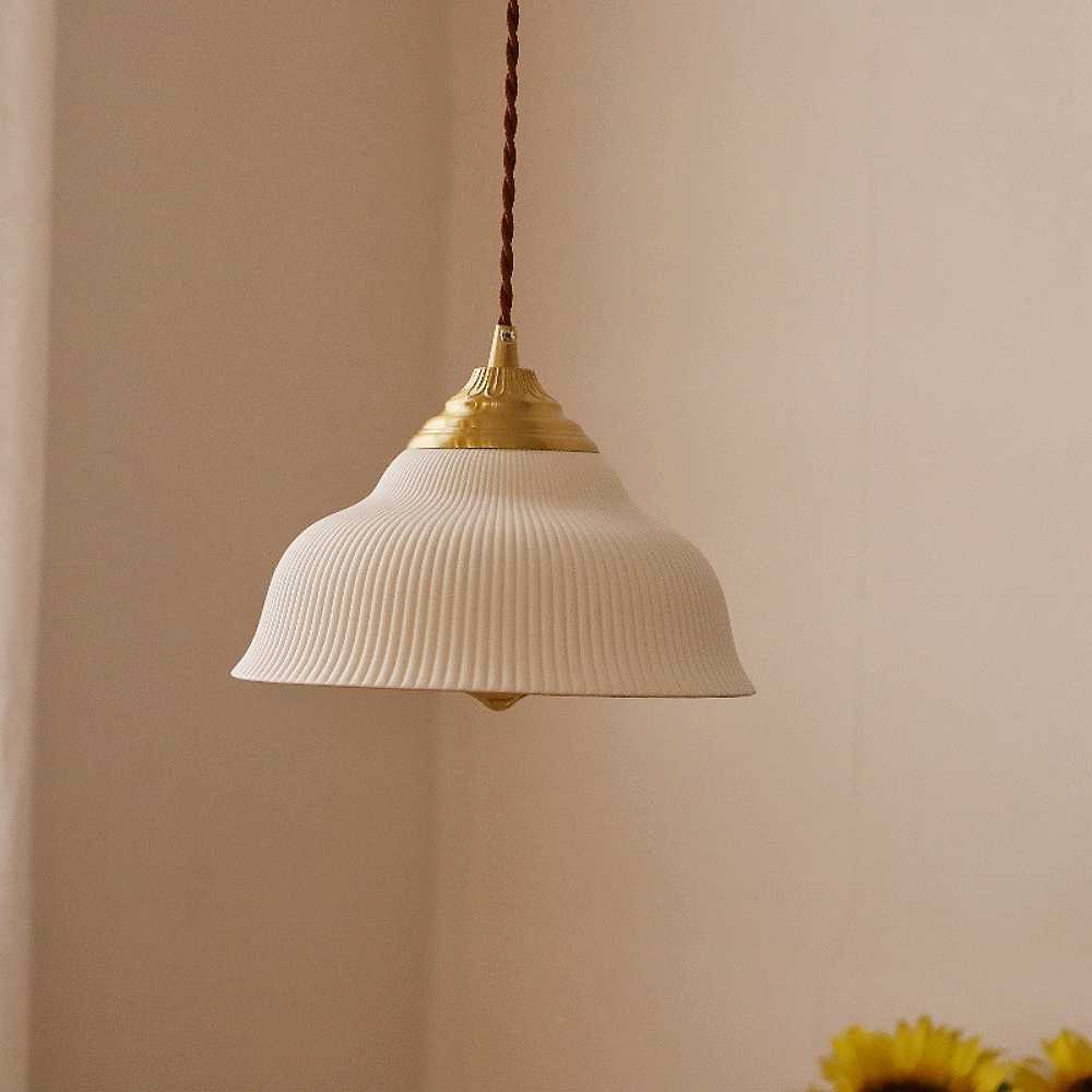 Modern bedroom bedside lamp minimalist and creative circular glass chandelier