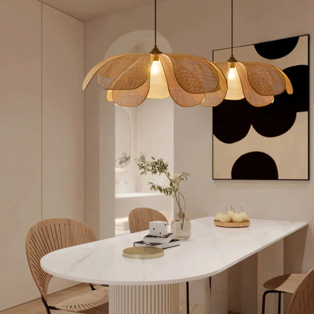 Japanese Wabi-sabi Flower Shape Dining Room Chandelier
