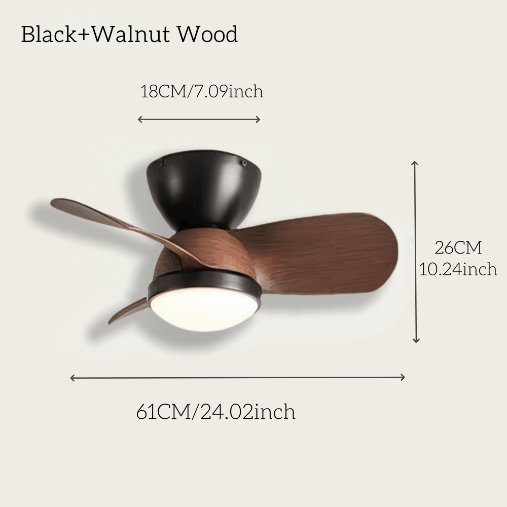 Modern Style Small-Sized 24 Inch Ceiling Fan Light