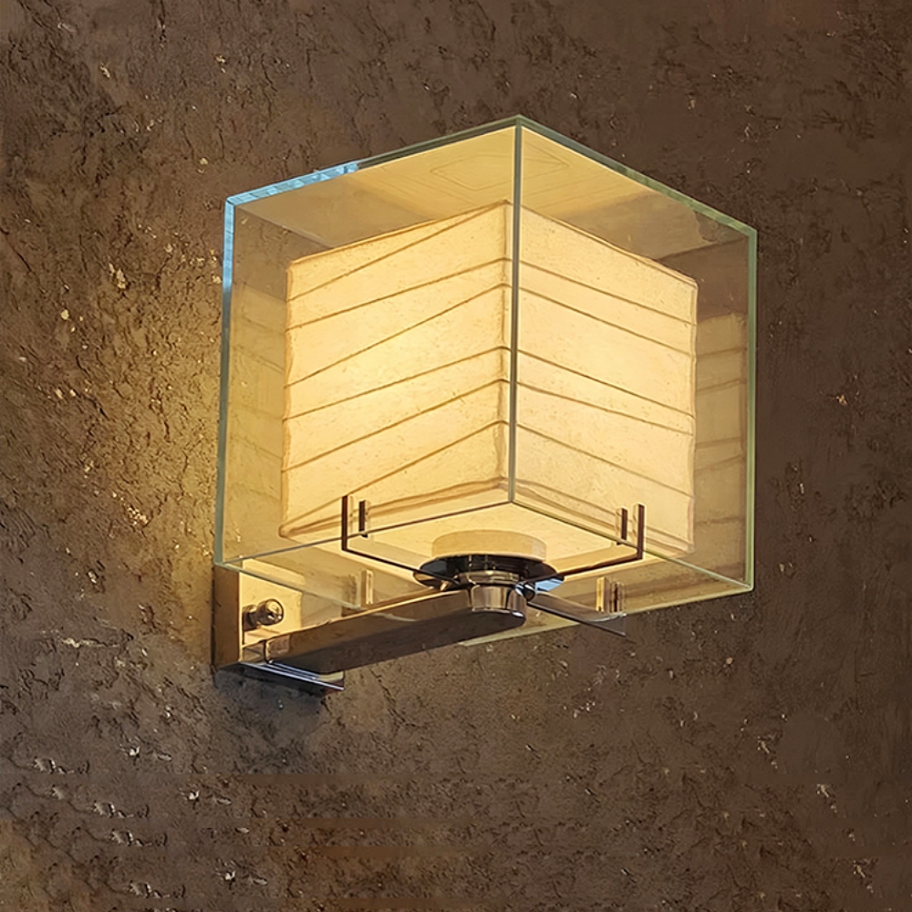 Japanese Minimalist Creative Bedroom Hallway Glass Wall Lamp