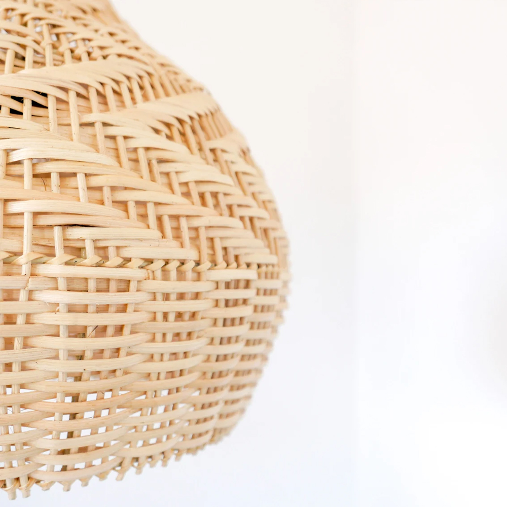 Hand-Woven Arabica Rattan Ceiling Light Basket Lampshade