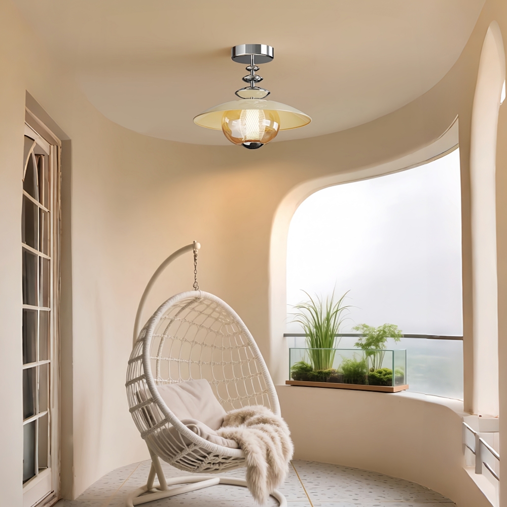 Retro Bauhaus Corridor Ceiling Light