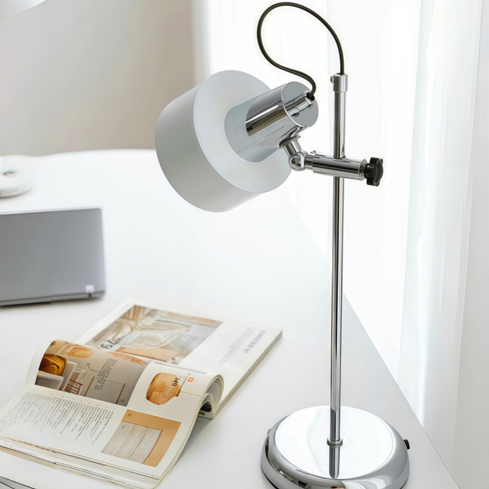 Retro Bauhaus Contrast Color Adjustable Arm Table Lamp