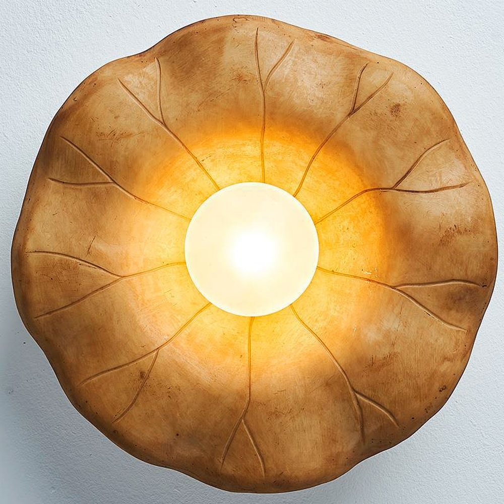 Retro Art Resin Ruffle Brown Ceiling Light