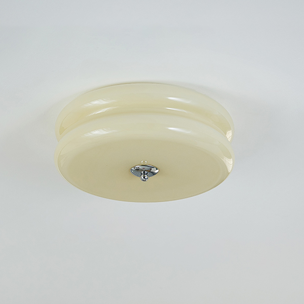 French-style Bedroom Glass Ceiling Lamp Cream Simple Living Room Lighting