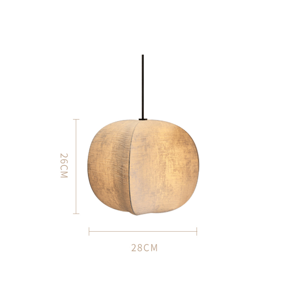Wabi-sabi Style Living Room Fabric Chandelier Japanese Homestay Light Fixture
