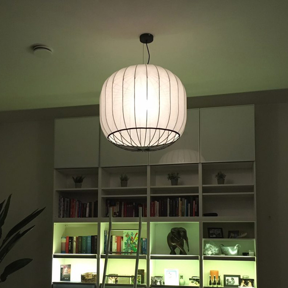 3 Lights Art Pendant Lamp Modern Minimalist Fabric Chandelier Creative Corridor Decoration