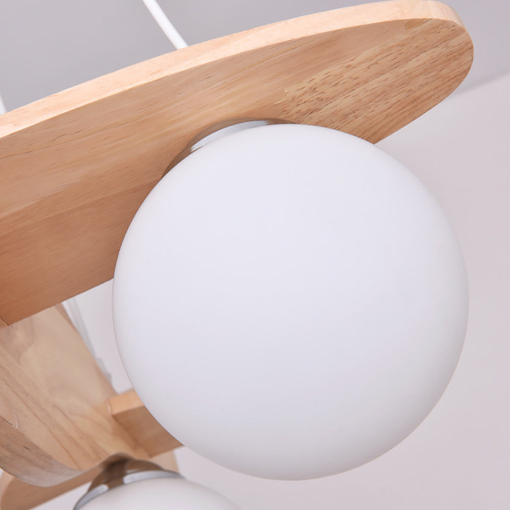 Nursery Wooden Pendant Lighting Kids Ceiling Light Fixture Aircraft