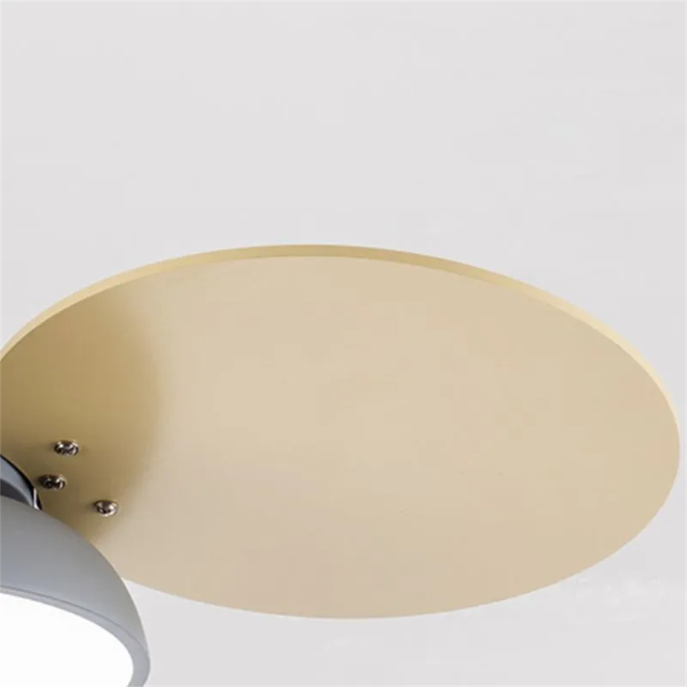 Nordic Style Macaron Color Matching Fan Integrated Silent LED Pendant Light
