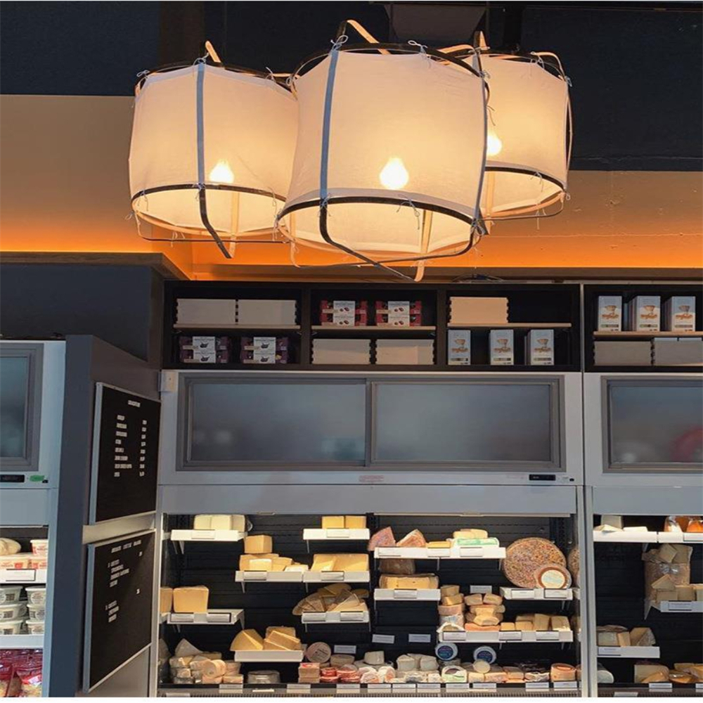 Japanese Retro Fabric Kongming Lantern Pendant Light Homestay Dining Room Chandelier