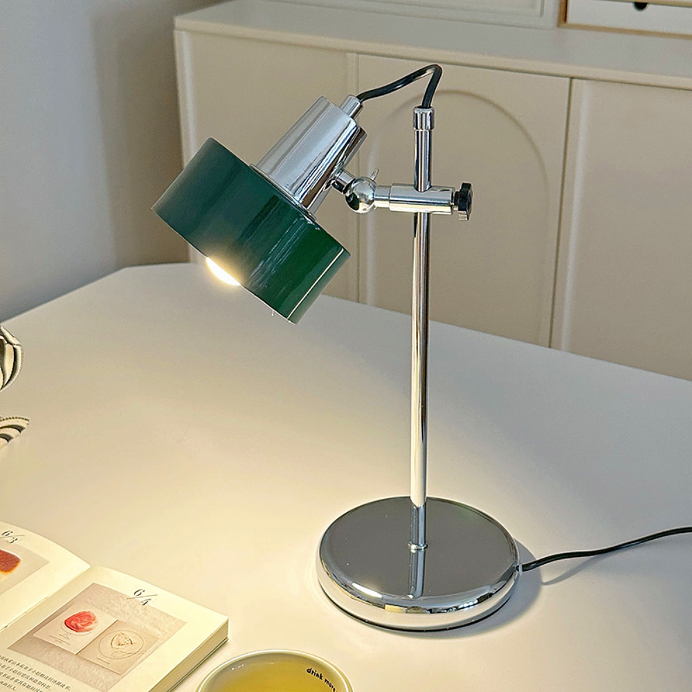 Retro Bauhaus Contrast Color Adjustable Arm Table Lamp