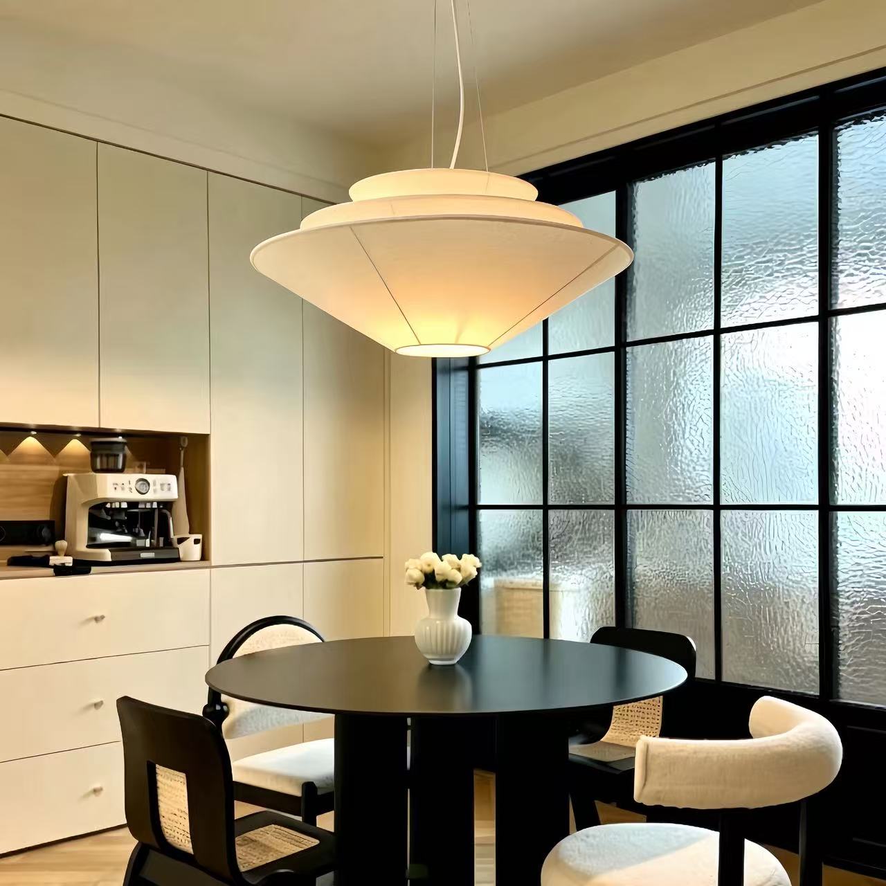 Gull Pendant Light Umbrella Fabric Lamp Creative Dining Room Light