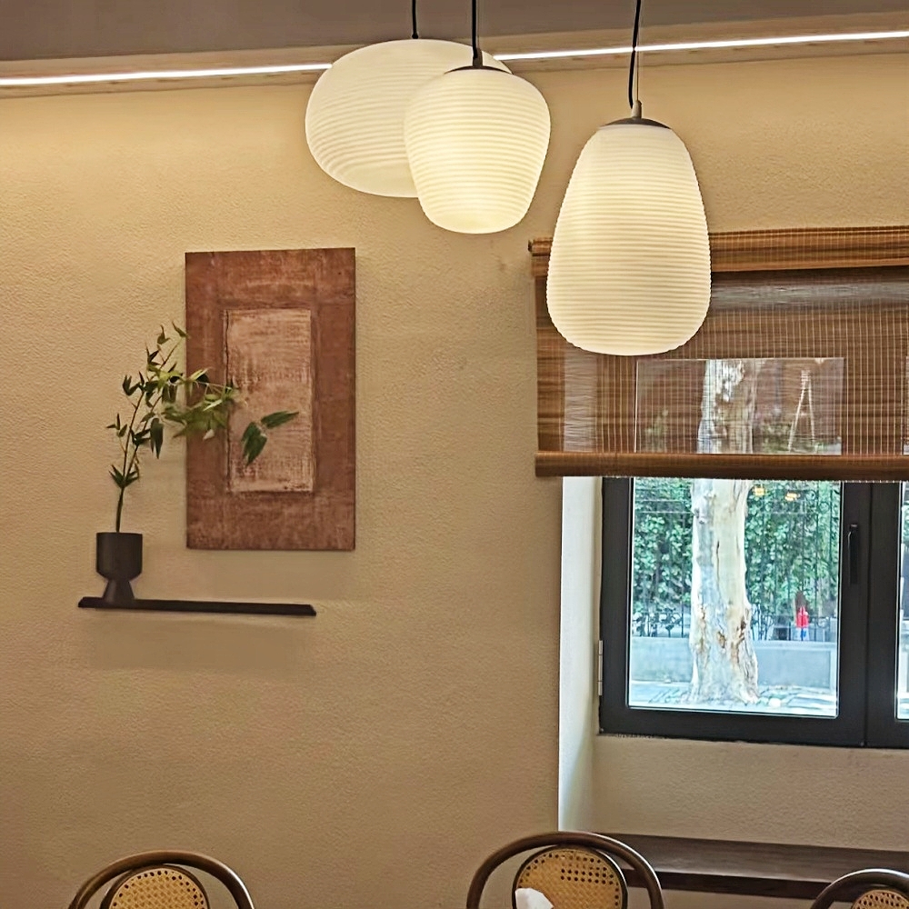 Danish Creative Cocoon Glass Chandelier Light Loft Duplex Staircase Glass Lighting Fixture