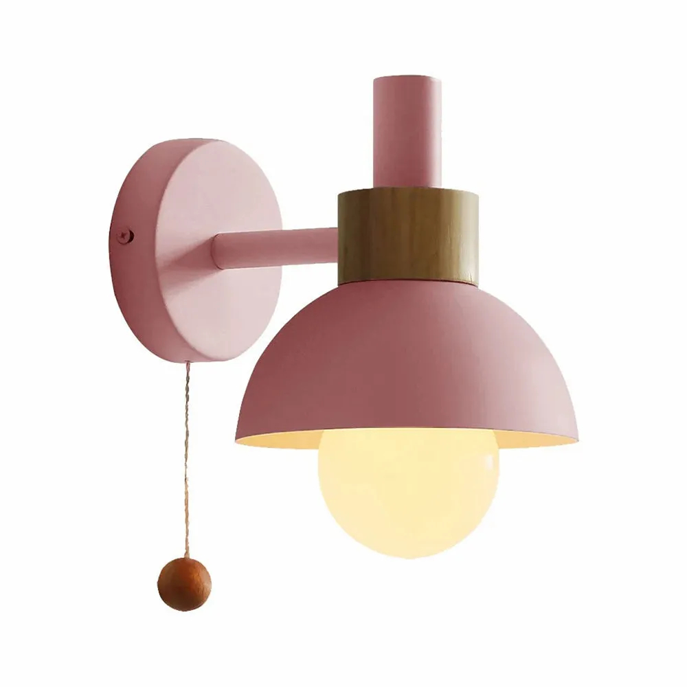 Macaron color matte dome wall lamp in living room foyer hallway