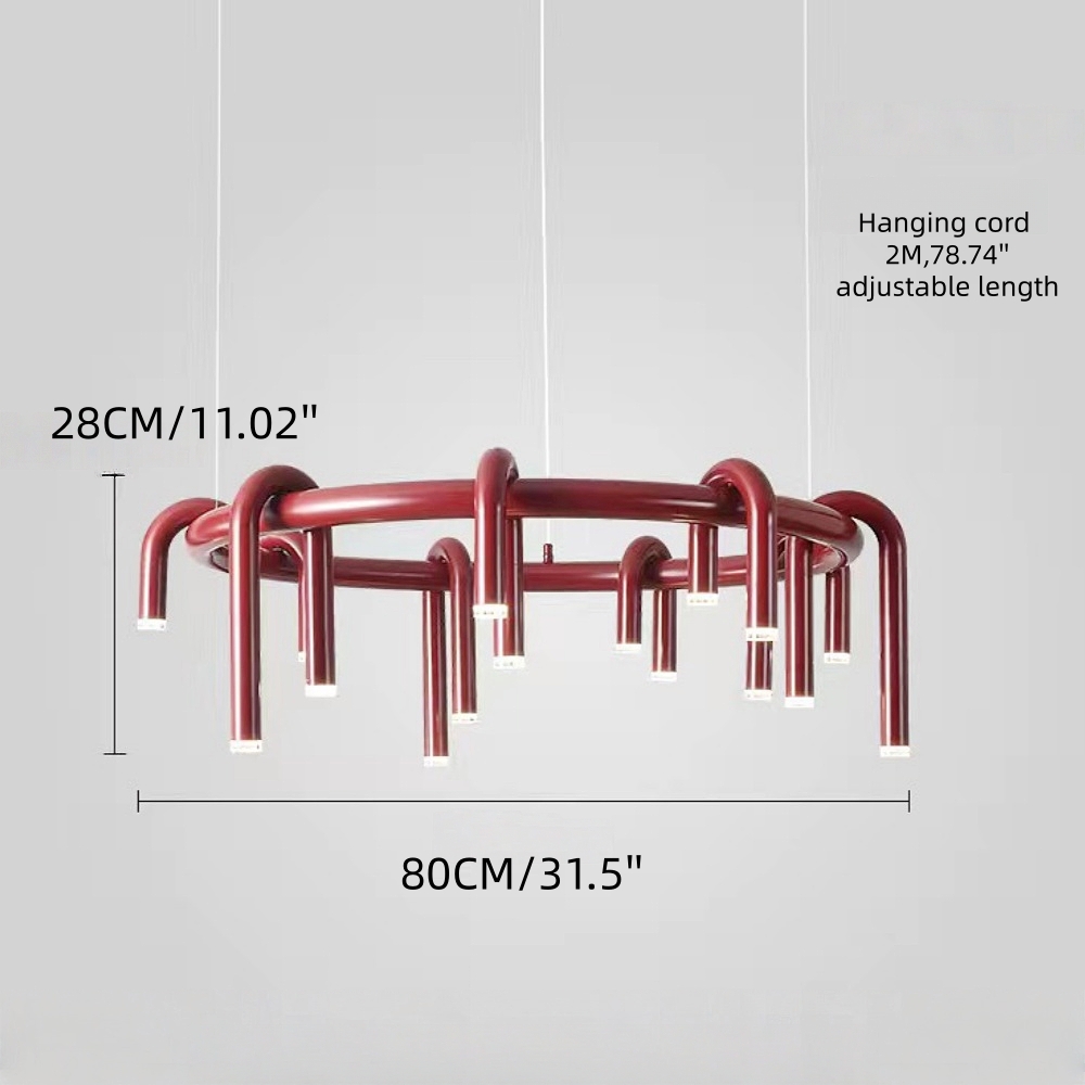 Nordic Modern U-Shaped Circular Pendant Light for Bedroom - Minimalist Creative Design