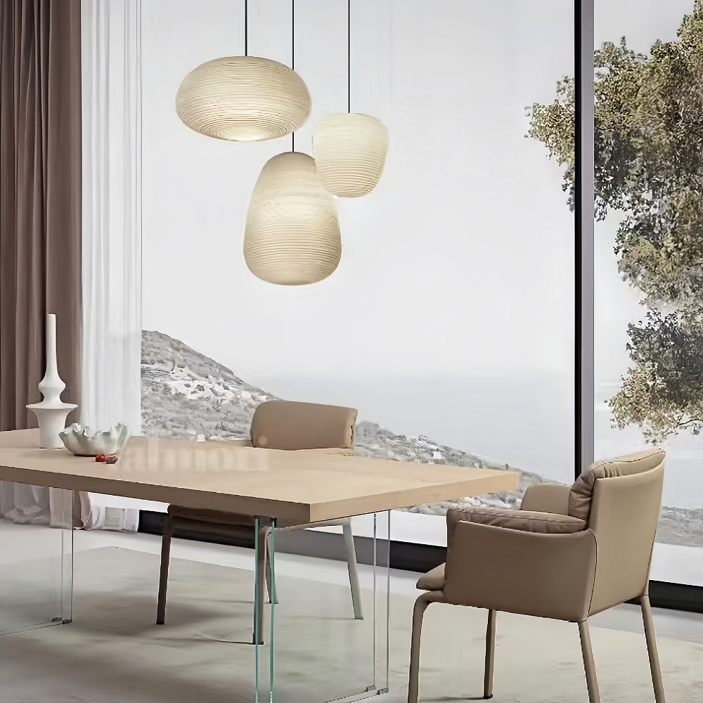 Danish Creative Cocoon Glass Chandelier Light Loft Duplex Staircase Glass Lighting Fixture