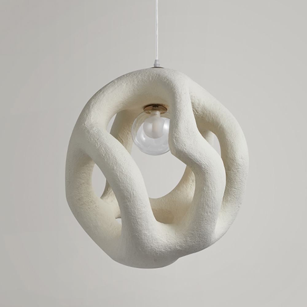 Wabi-Sabi Living Room Original Art Resin Chandelier Round Pendant Light